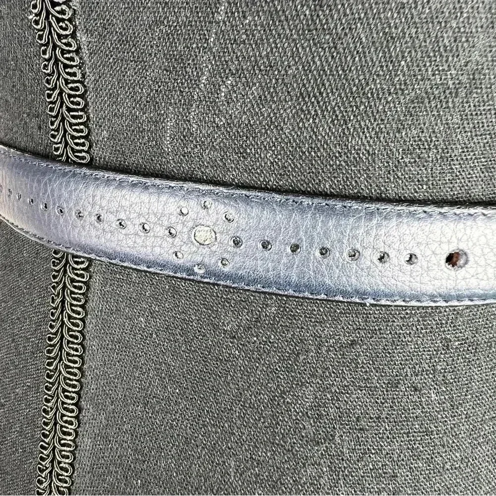 ESCADA Women’s Vintage Navy Blue Silver Buckle Belt Size 2